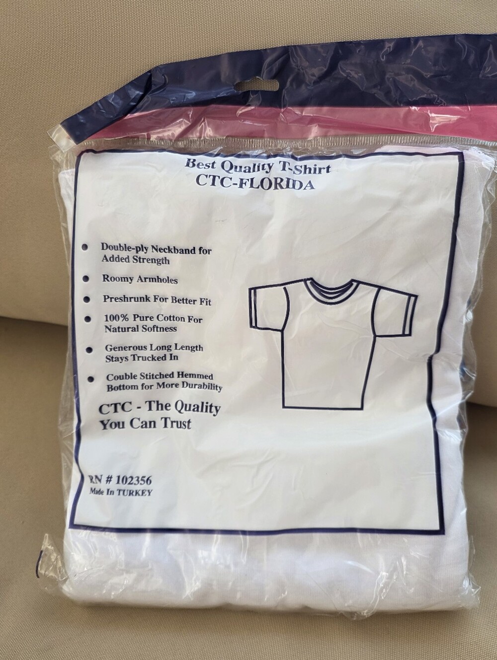 6xl Mens White Tshirt - Picture 2 of 3
